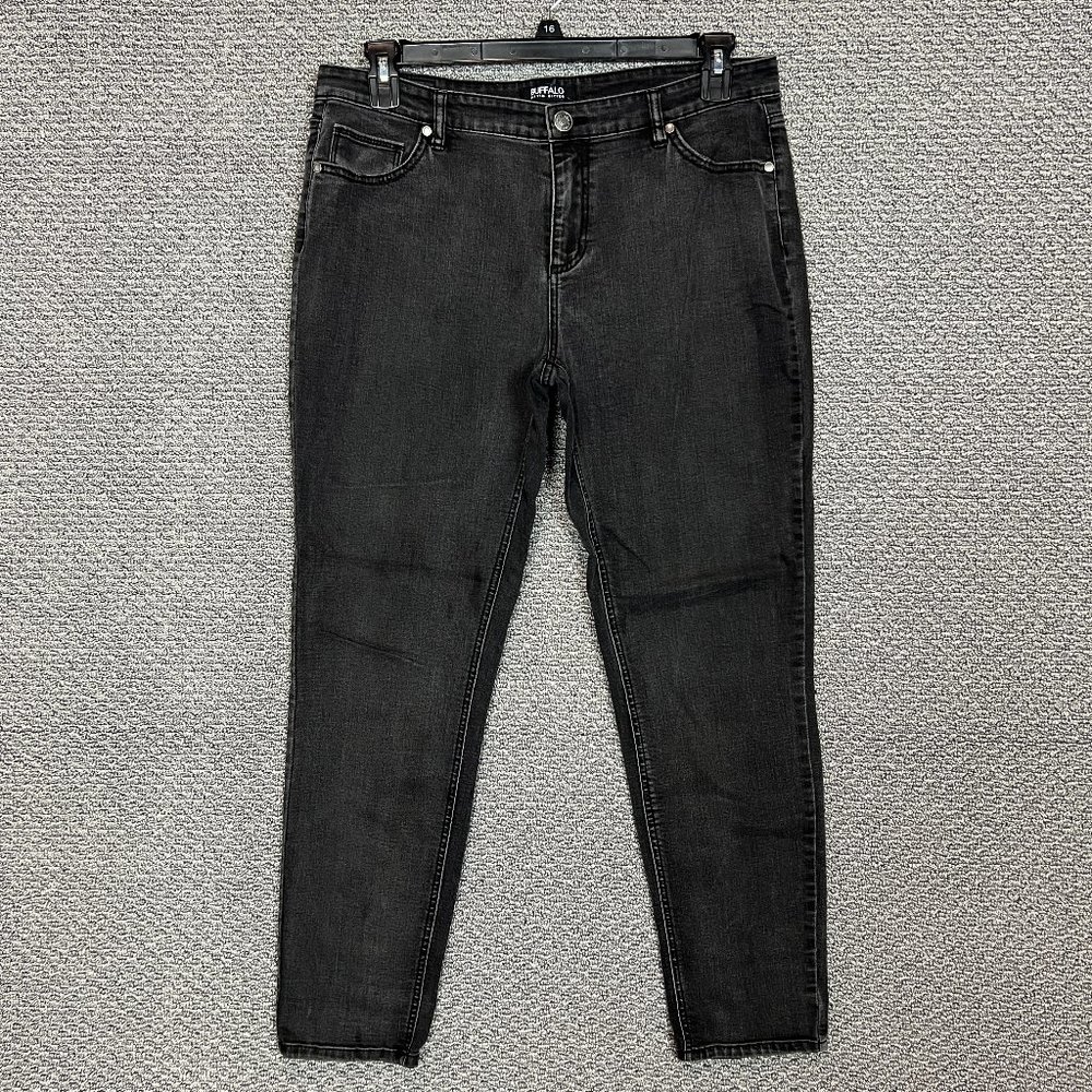 Buffalo David Bitton Jeans Skinny Women's Size 12/32 Black Mid Rise 29 in Inseam
